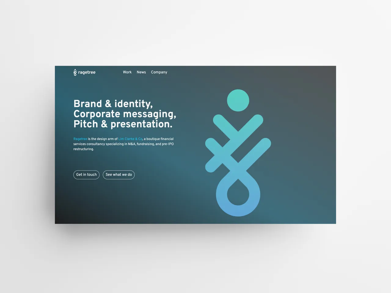 Screen capture of front page from Ragetree website